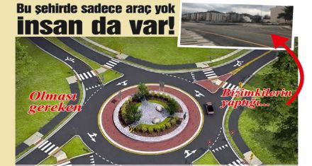 Kavşaktan insan geçeceğini unutmuşlar!