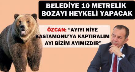 10 METRELİK BOZ AYI HEYKELİ GELİYOR