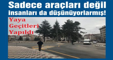 Unutulan yaya geçitleri yapıldı