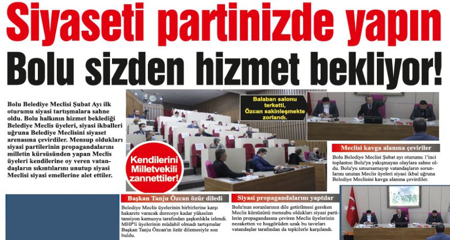 Biz size siyaset yapın diye değil hizmet yapın diye oy verdik!