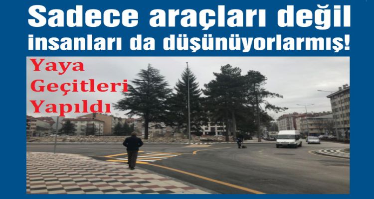 Unutulan yaya geçitleri yapıldı