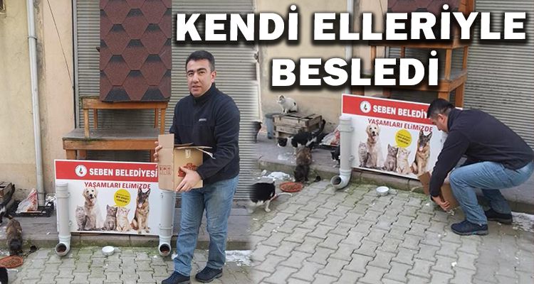 KENDİ ELLERİYLE BESLEDİ