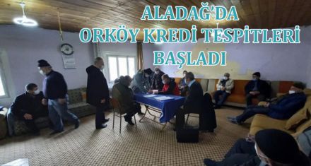 ALADAĞ'DA ORKÖY KREDİ TESPİTLERİ BAŞLADI