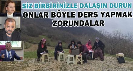KÖYDE İNTERNET OLMAYINCA DERSLERİ BÖYLE DİNLİYORLAR