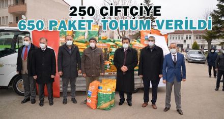 250 ÇİFTÇİYE 650 PAKET DANE MISIR TOHUMU VERİLDİ