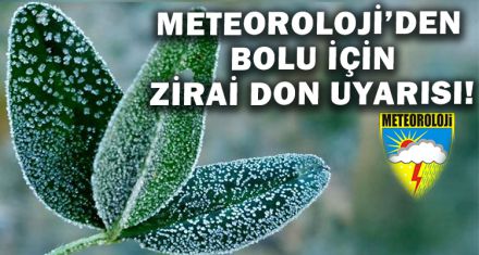 METEOROLOJİ'DEN BOLU İÇİN SARI ALARM