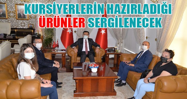 KURSİYERLERİN HAZIRLADIĞI  ÜRÜNLER SERGİLENECEK