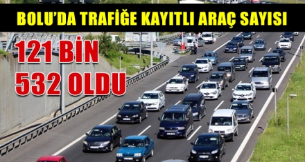 BOLU'DA TRAFİĞE KAYITLI 121 BİN 532 ARAÇ VAR