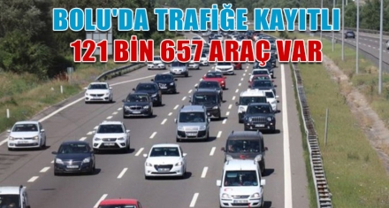 BOLU'DA TRAFİĞE KAYITLI 121 BİN 657 ARAÇ VAR