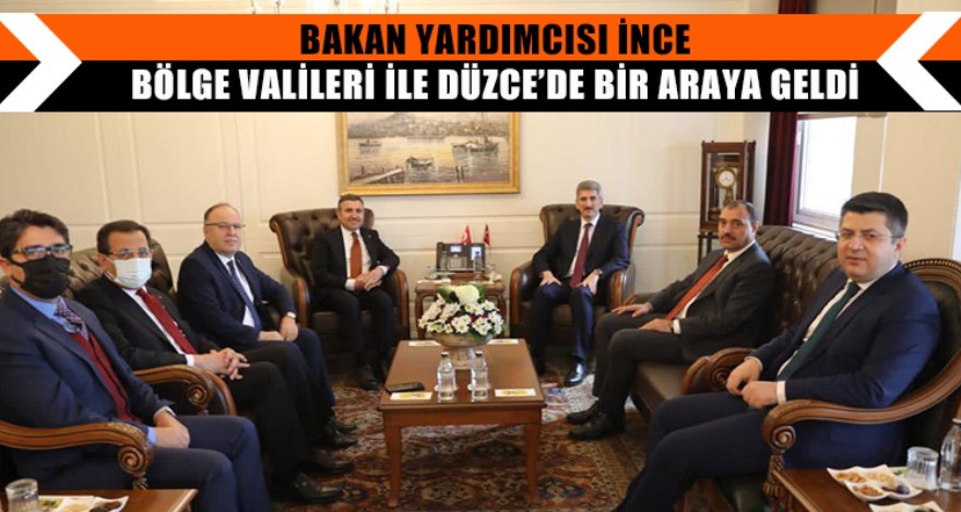 BAKAN YARDIMCISI İNCE BÖLGE VALİLERİ İLE DÜZCE'DE BİR ARAYA GELDİ