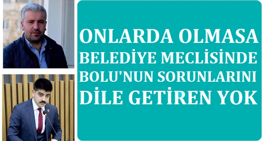 ONLARDA OLMASA MECLİSTE BOLU'NUN SORUNLARINI DİLE GETİREN YOK