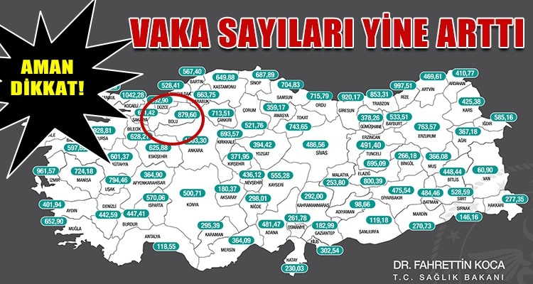 VAKA SAYILARI YİNE ARTTI