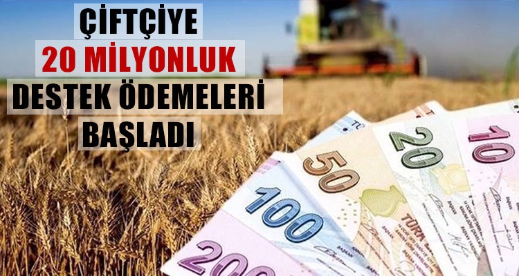 BOLU'LU ÇİFTÇİLERE 20 MİLYON DESTEK ÖDEMESİ