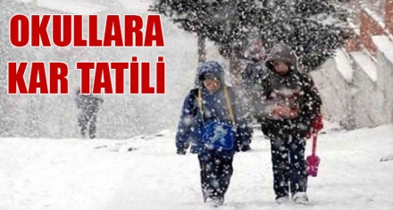 OKULLARA KAR TATİLİ