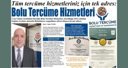 Tüm tercüme hizmetleriniz için tek adres: Bolu Tercüme Hizmetleri