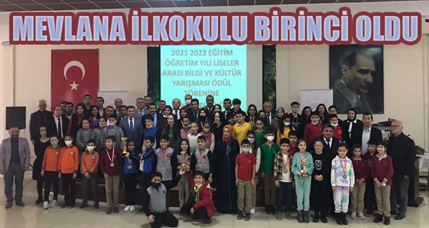 MEVLANA İLKOKULU BİRİNCİ OLDU