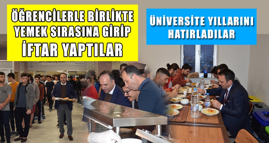 Öğrencilerle samimi bir iftarda buluştular