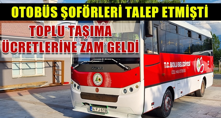TOPLU TAŞIMA ÜCRETLERİNE ZAM GELDİ
