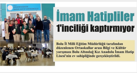 İmam Hatipliler 1'inciliği kaptırmıyor 