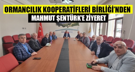 ORMANCILIK KOOPERATİFLERİ BİRLİĞİ'NDEN MAHMUT ŞENTÜRK'E TEŞEKKÜR ZİYARETİ 