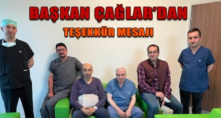 BAŞKAN ÇAĞLAR'DAN TEŞEKKÜR MESAJI