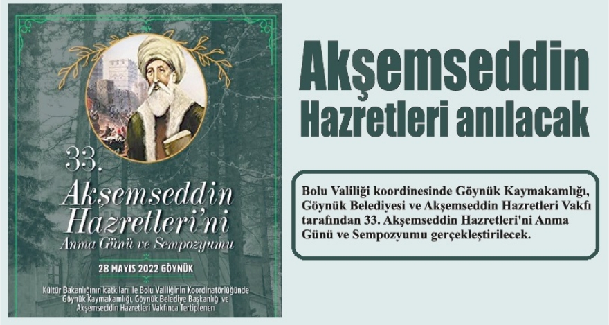 Akşemseddin Hazretleri anılacak