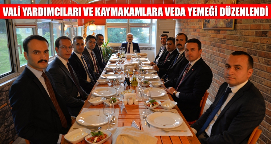VALİ YARDIMCILARI VE KAYMAKAMLARA VEDA YEMEĞİ DÜZENLENDİ