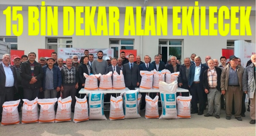 YERLİ VE MİLLİ TOHUMLAR ÜRETİCİLERE DAĞITILDI