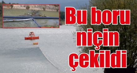 Su yüzeyinden başka bir boru çektiler