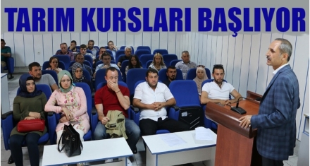 TARIM KURSLARI BAŞLIYOR 