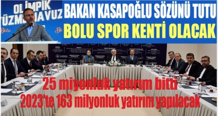 Bolu spor kenti olma yolunda ilerliyor