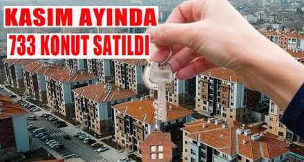KASIM AYINDA 733 KONUT SATILDI