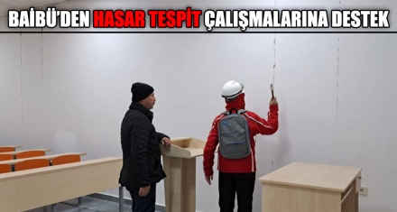 BAİBÜ'DEN HASAR TESPİT ÇALIŞMALARINA DESTEK
