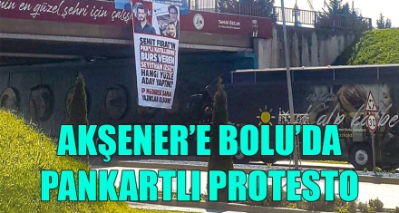 AKŞENER'E BOLU'DA PANKARTLI PROTESTO 