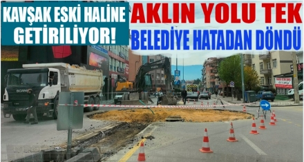 BELEDİYE HATADAN DÖNDÜ 
