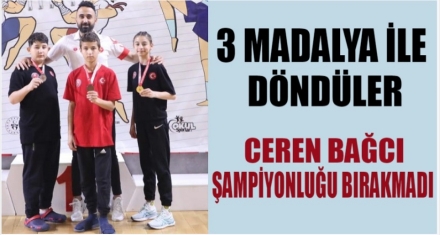 3 MADALYAYLA DÖNDÜLER 