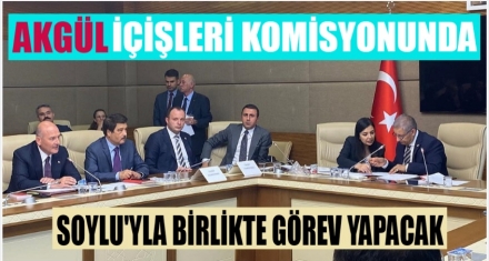 AKGÜL İÇİŞLERİ KOMİSYONUNA SEÇİLDİ