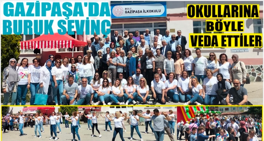 OKULLARINA BÖYLE VEDA ETTİLER