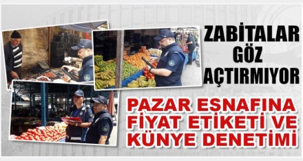 Zabıtalar fiyatları denetledi 