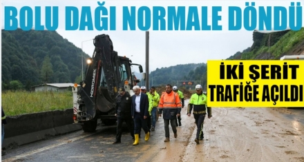 Bolu Dağında trafik normale döndü