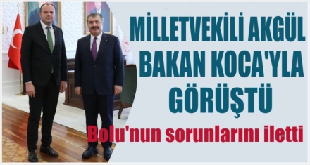 BOLU'NUN TALEPLERİNİ BAKAN KOCA'YA İLETTİ
