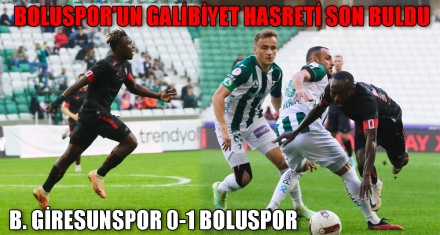 BOLUSPOR'UN GALİBİYET HASRETİ SON BULDU!