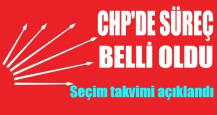 CHP'DE SÜREÇ BELLİ OLDU