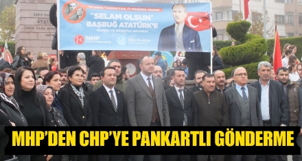 MHP'DEN CHP'YE PANKARTLI GÖNDERME 