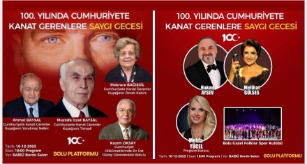 BOLU PLATFORMUNDAN 100 YILDA SAYGI GECESİ