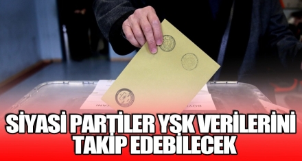 SİYASİ PARTİLER YSK VERİLERİNİ ANLIK OLARAK TAKİP EDEBİLECEK