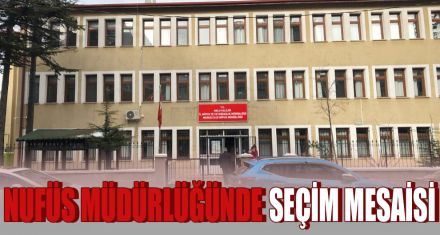 İL NÜFUS MÜDÜRLÜĞÜ'NDE SEÇİM MESAİSİ
