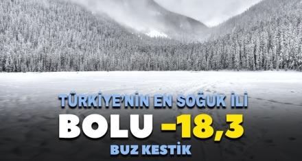 TÜRKİYE'NİN EN SOĞUK İLİ BOLU OLDU