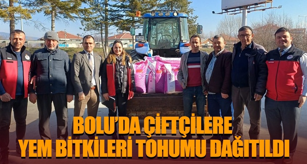 ÇİFTÇİLERE YEM BİTKİLERİ TOHUMLUĞU DAĞITILDI