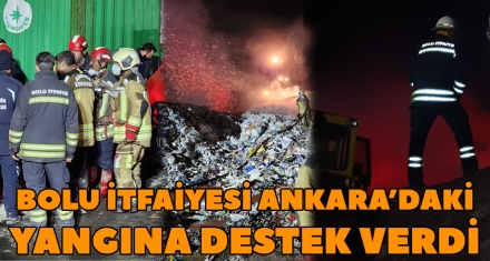 BOLU İTFAİYESİ'NDEN ANKARA'DAKİ YANGINA DESTEK